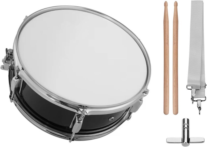 ROYHH 12inch Snare Drum with Drumsticks Shoulder Strap Drum Key Percussion Instrument for Students Beginners Marching Snare Drum Portable Snare Drum Set - Image 2